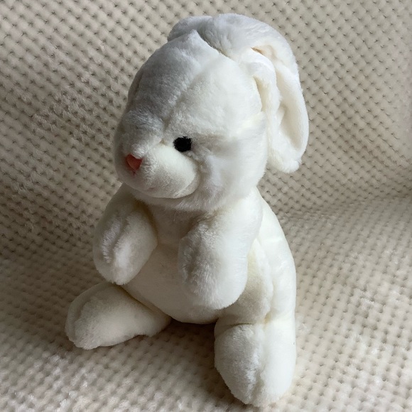 24K Polar Puff Plush White Bunny Rabbit Stuffed Animal Easter Toy - Picture 4 of 16